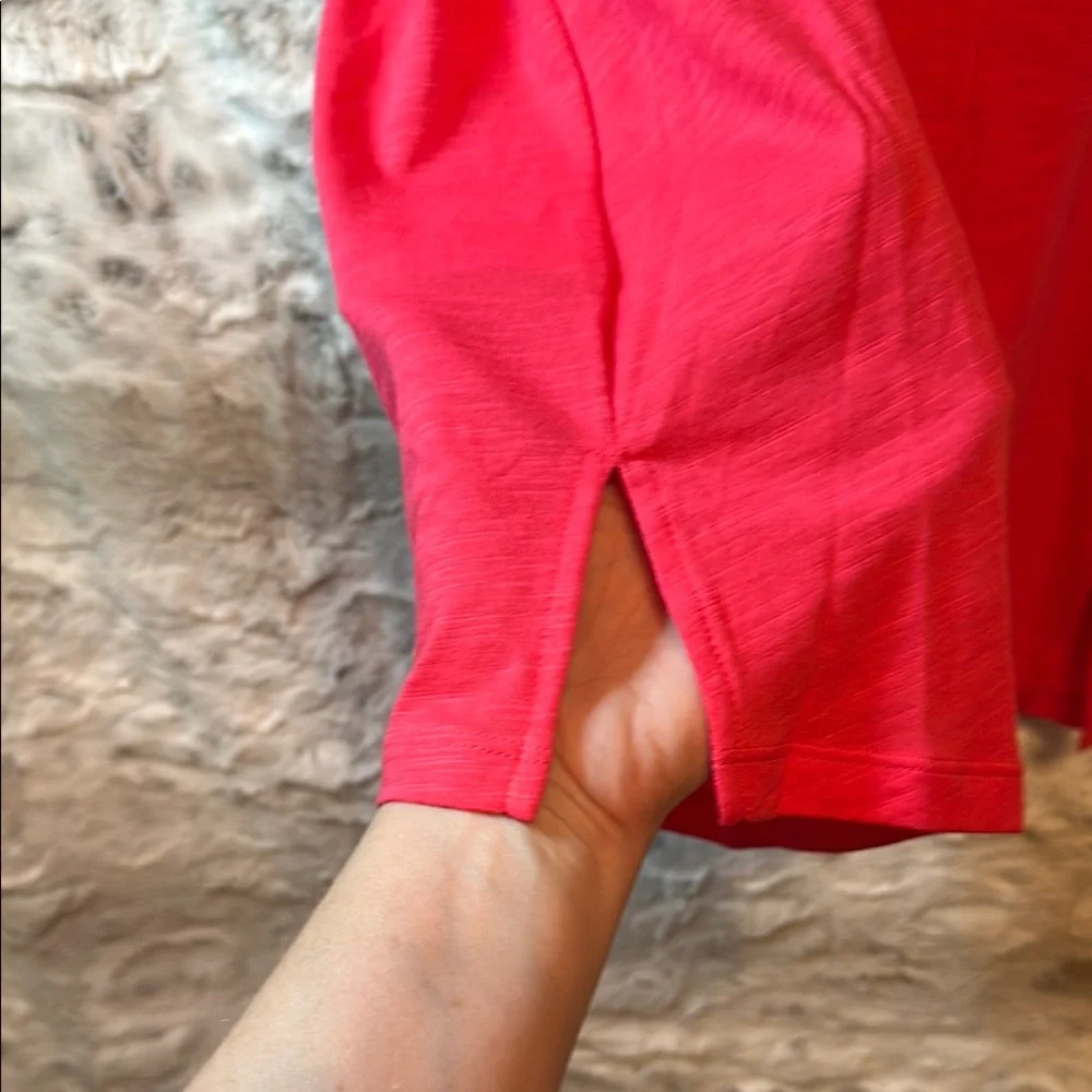 Michael Kors Relaxed Coral Cold Shoulder Cut Out Blouse M NWT